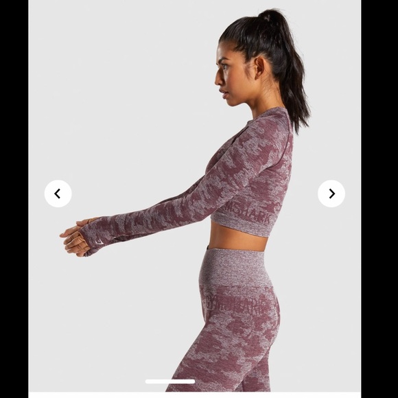 Camo seamless long sleeve crop top - Picture 3 of 6